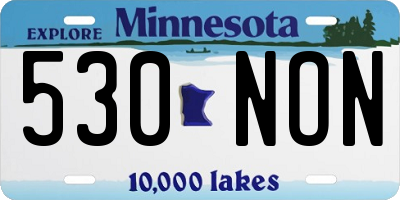 MN license plate 530NON