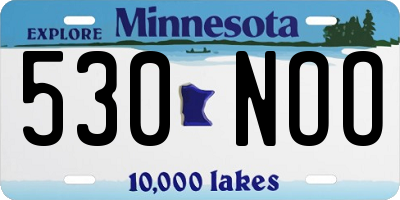 MN license plate 530NOO