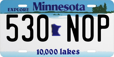 MN license plate 530NOP