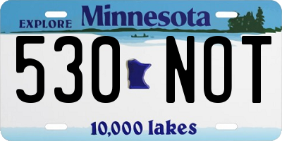 MN license plate 530NOT