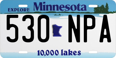 MN license plate 530NPA