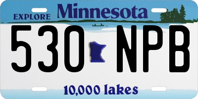 MN license plate 530NPB