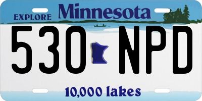 MN license plate 530NPD