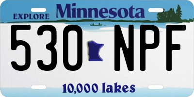 MN license plate 530NPF