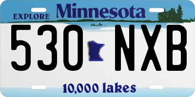 MN license plate 530NXB