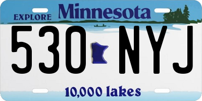 MN license plate 530NYJ