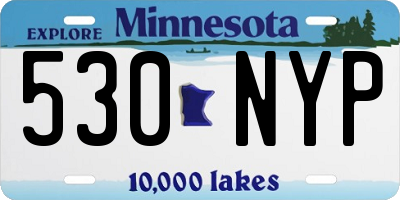 MN license plate 530NYP