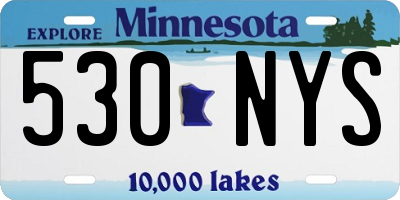 MN license plate 530NYS