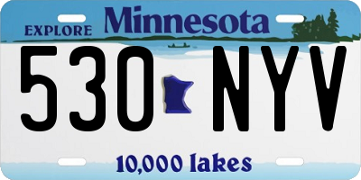 MN license plate 530NYV