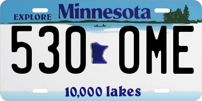MN license plate 530OME