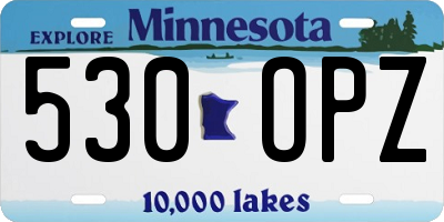 MN license plate 530OPZ