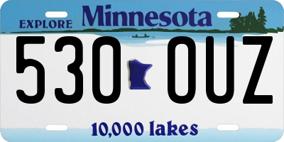 MN license plate 530OUZ