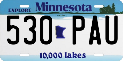 MN license plate 530PAU