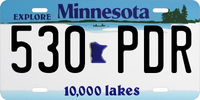 MN license plate 530PDR