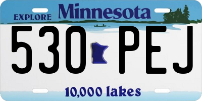 MN license plate 530PEJ
