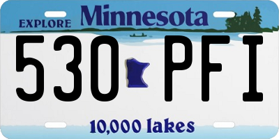 MN license plate 530PFI