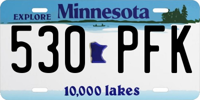 MN license plate 530PFK