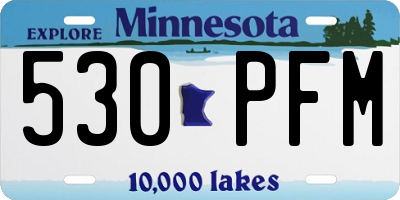 MN license plate 530PFM