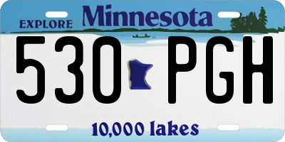 MN license plate 530PGH
