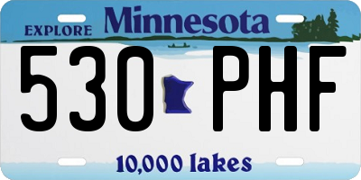 MN license plate 530PHF