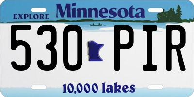 MN license plate 530PIR