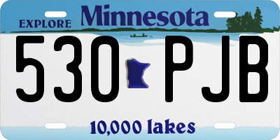 MN license plate 530PJB
