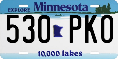 MN license plate 530PKO