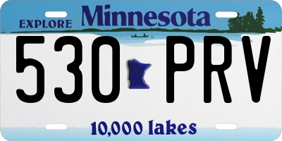 MN license plate 530PRV