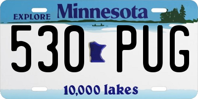 MN license plate 530PUG