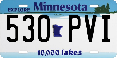 MN license plate 530PVI