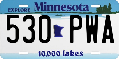 MN license plate 530PWA