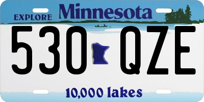 MN license plate 530QZE