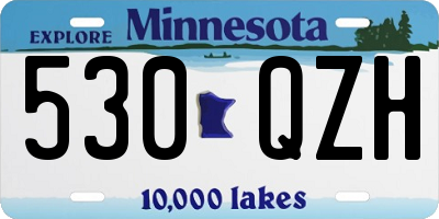 MN license plate 530QZH