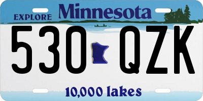 MN license plate 530QZK