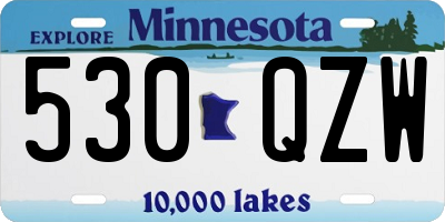 MN license plate 530QZW