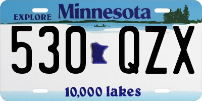 MN license plate 530QZX