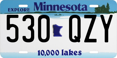MN license plate 530QZY