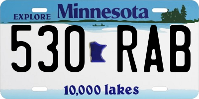 MN license plate 530RAB