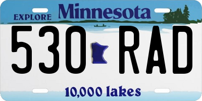 MN license plate 530RAD