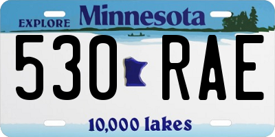 MN license plate 530RAE