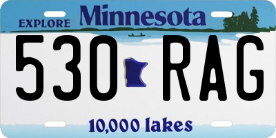 MN license plate 530RAG
