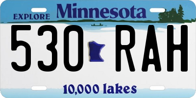 MN license plate 530RAH