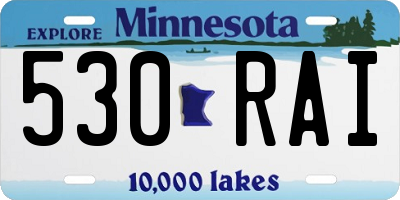 MN license plate 530RAI
