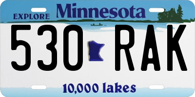 MN license plate 530RAK