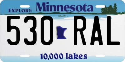 MN license plate 530RAL