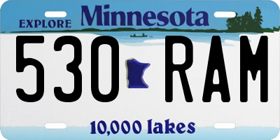 MN license plate 530RAM