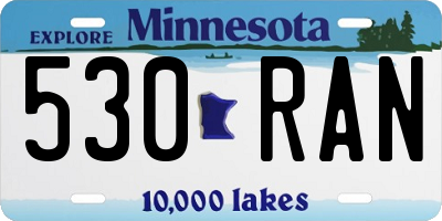 MN license plate 530RAN