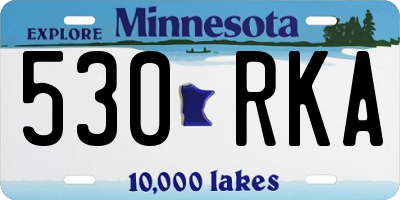 MN license plate 530RKA