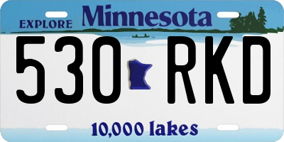 MN license plate 530RKD