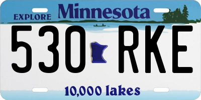 MN license plate 530RKE